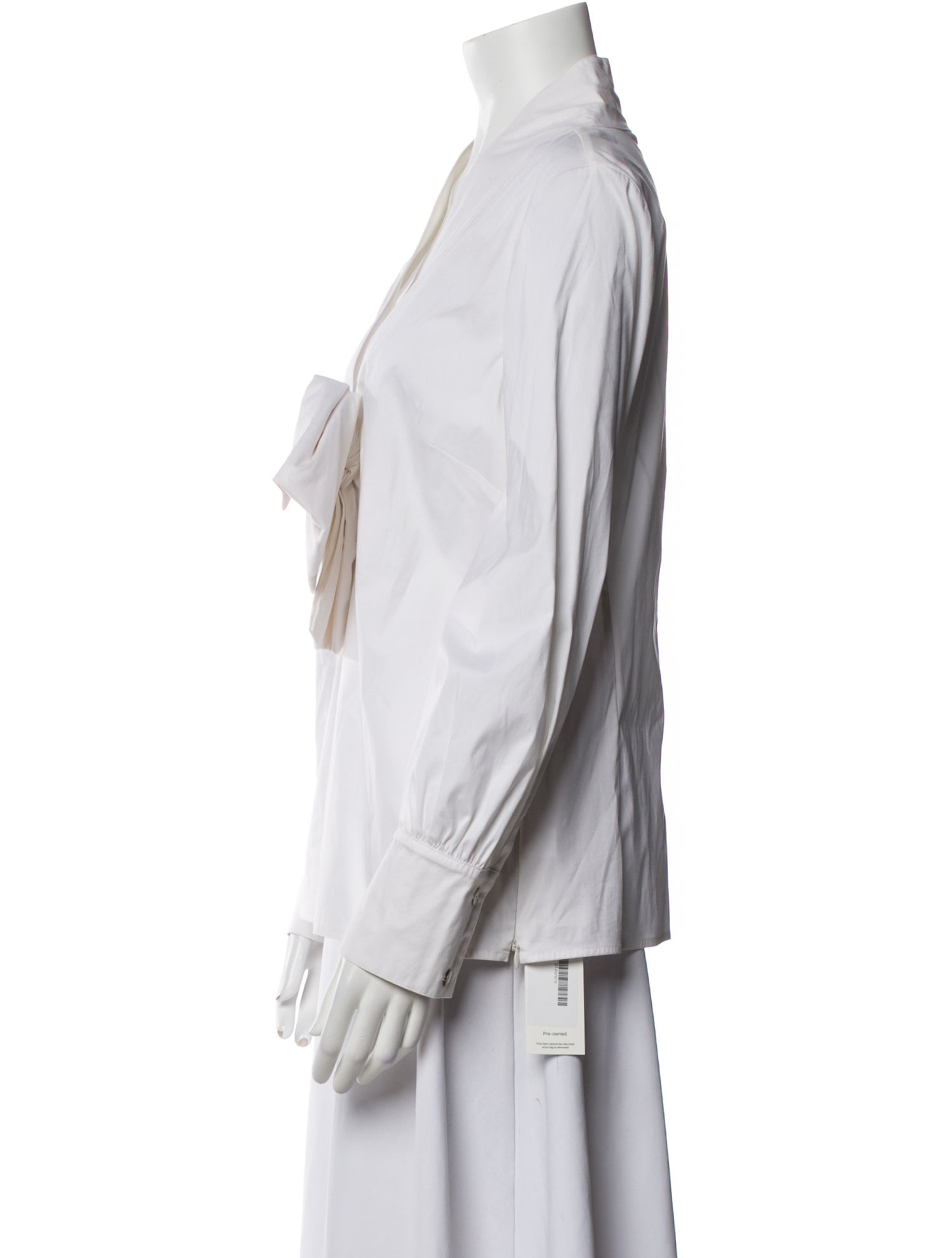 St. John V-Neck Long Sleeve Blouse