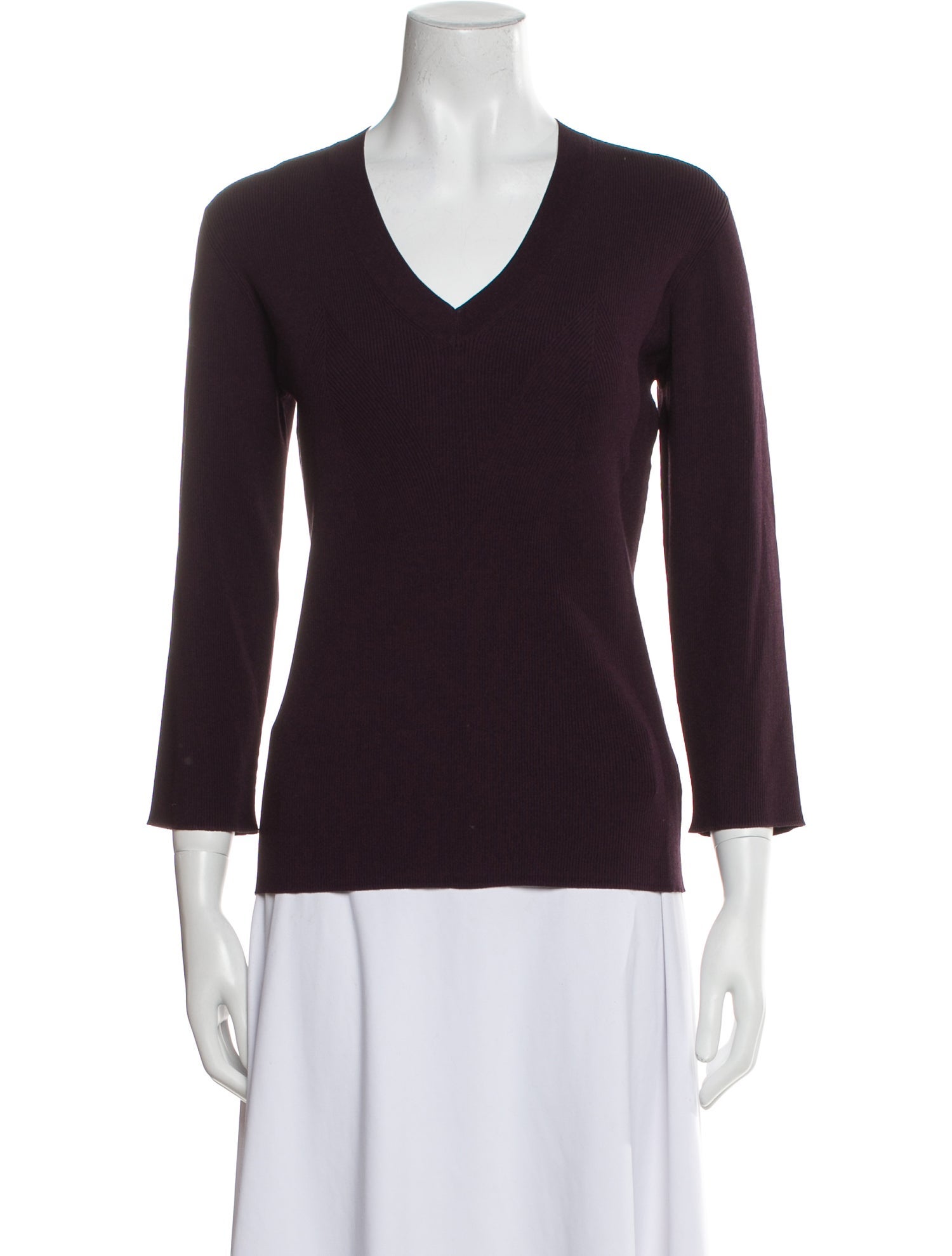 St. John V-Neck Three-Quarter Sleeve Top w/ Tags