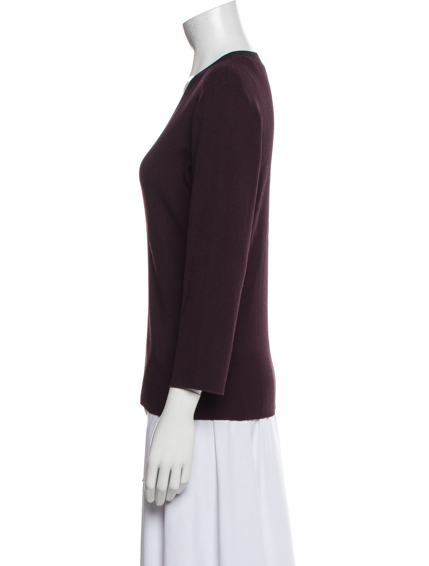 St. John V-Neck Three-Quarter Sleeve Top w/ Tags