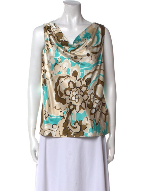 St. John Silk Printed Top