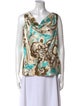 St. John Silk Printed Top
