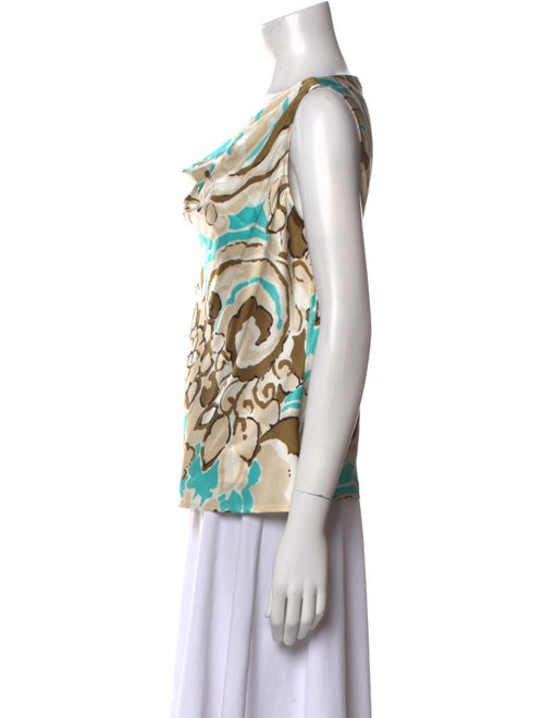 St. John Silk Printed Top