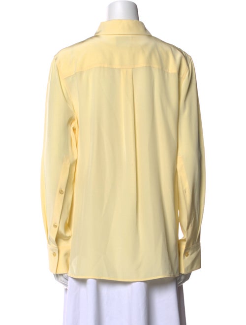 St. John Silk Long Sleeve Button-Up Top