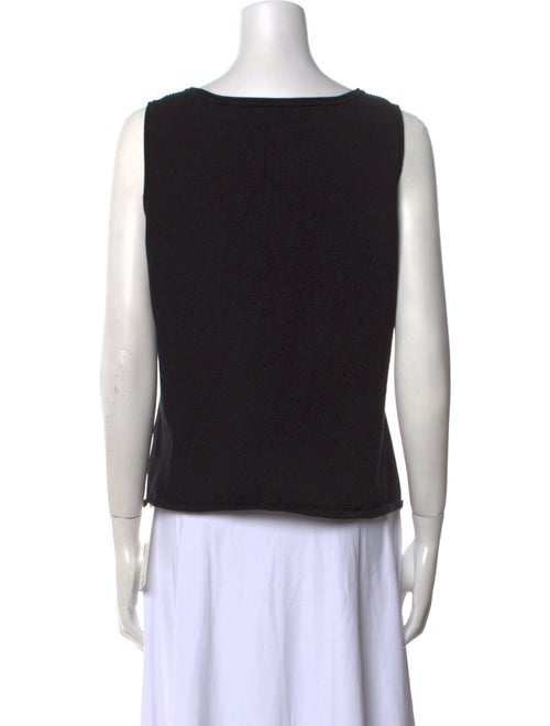 St. John Striped Scoop Neck Top