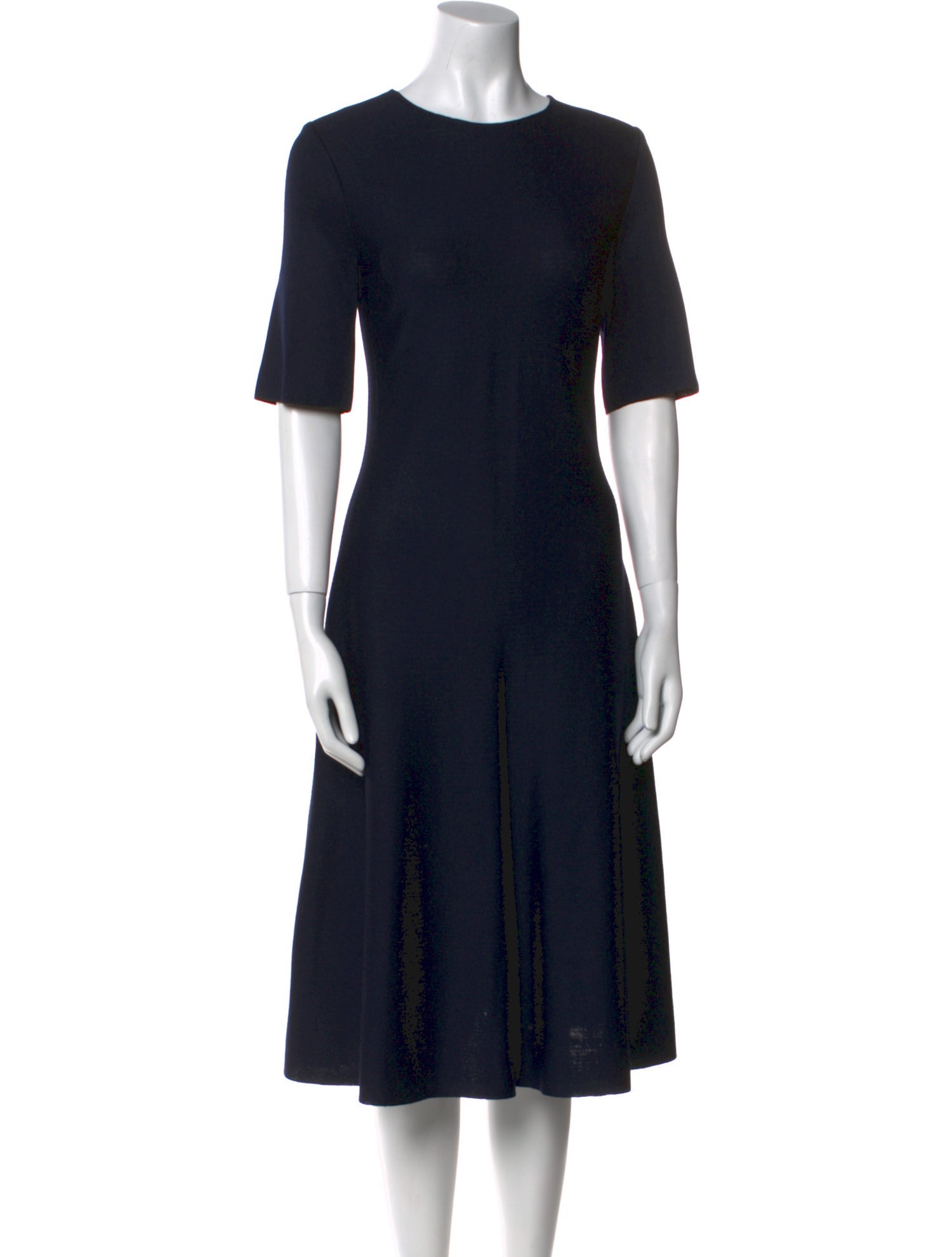 St. John Crew Neck Midi Length Dress