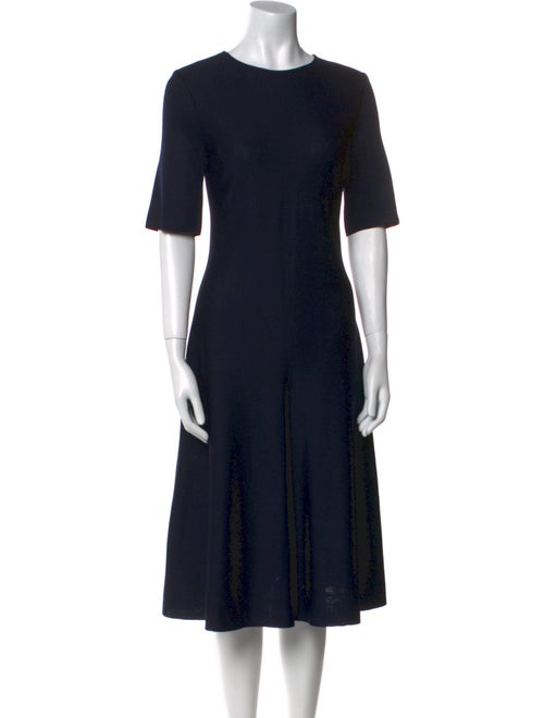 St. John Crew Neck Midi Length Dress