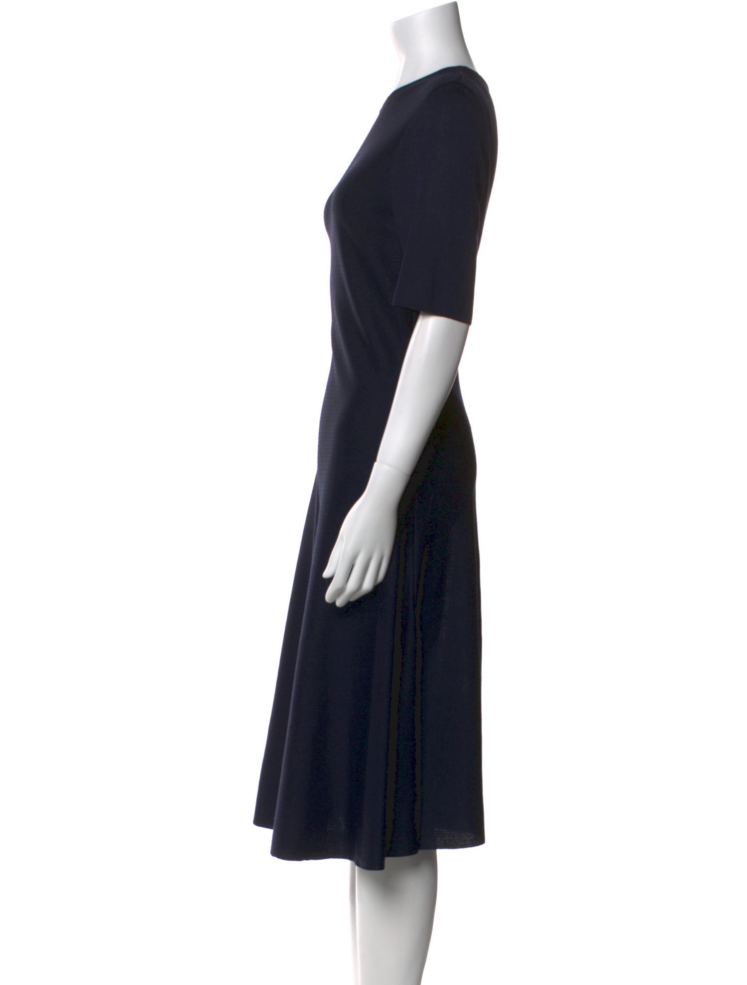 St. John Crew Neck Midi Length Dress