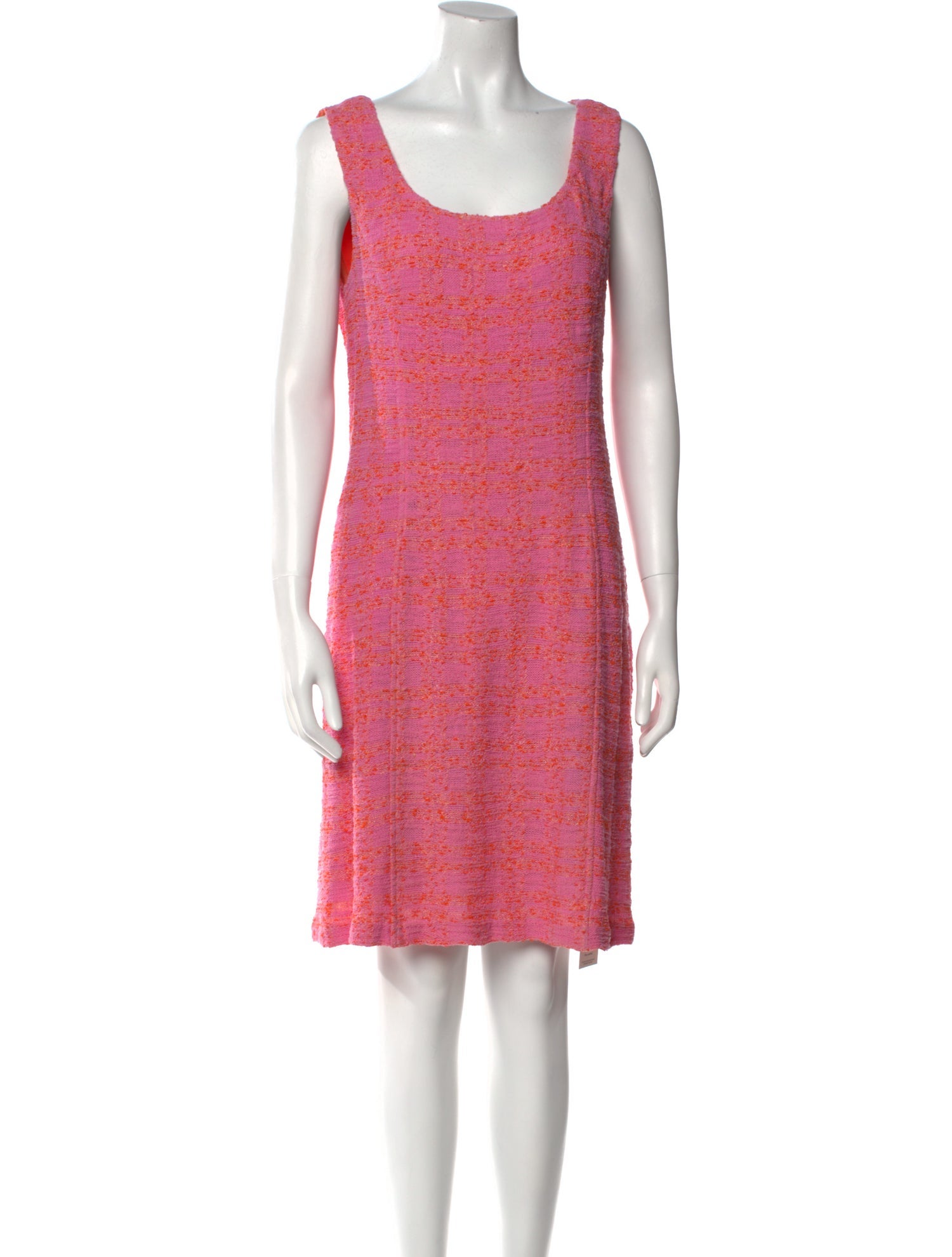 St. John Scoop Neck Knee-Length Dress