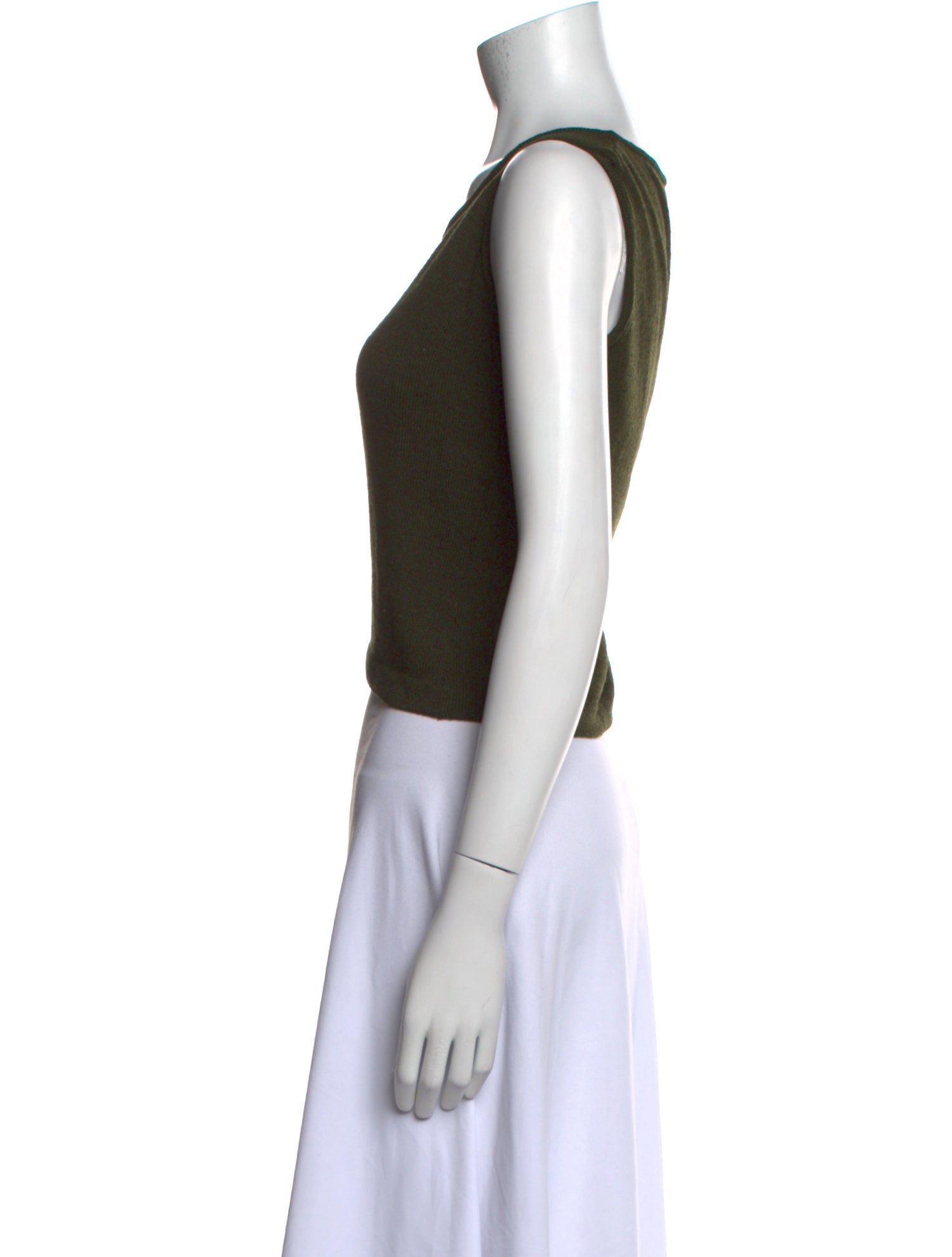 St. John Wool Scoop Neck Crop Top