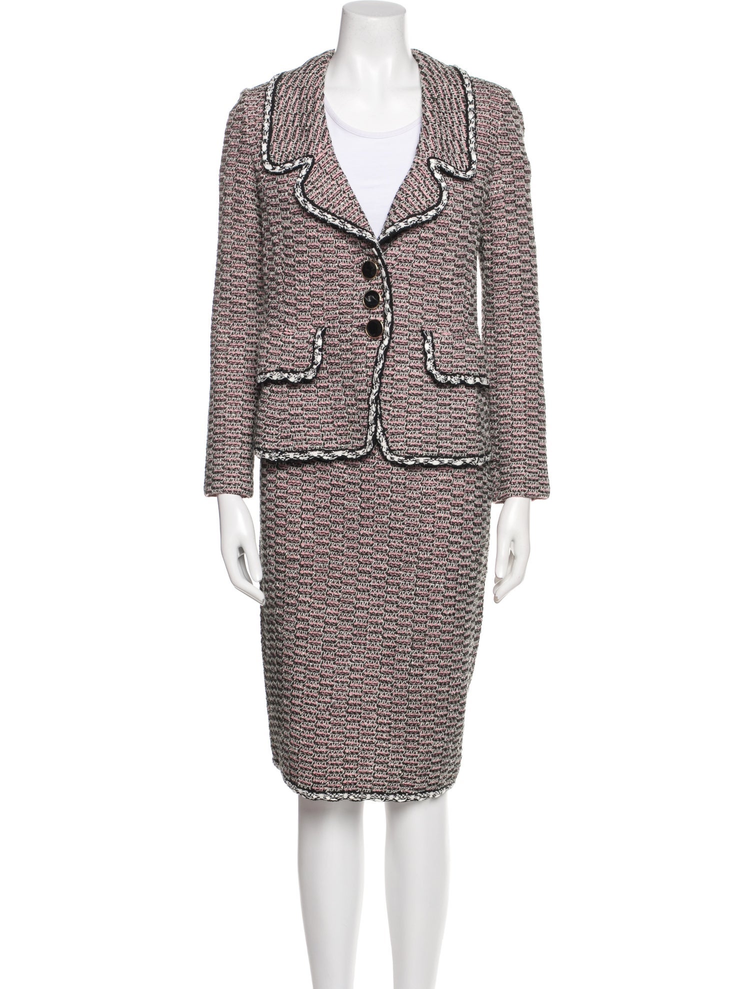 St. John Printed Skirt Suit