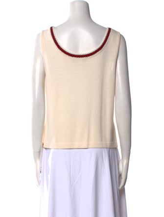 St. John Scoop Neck Sleeveless Top