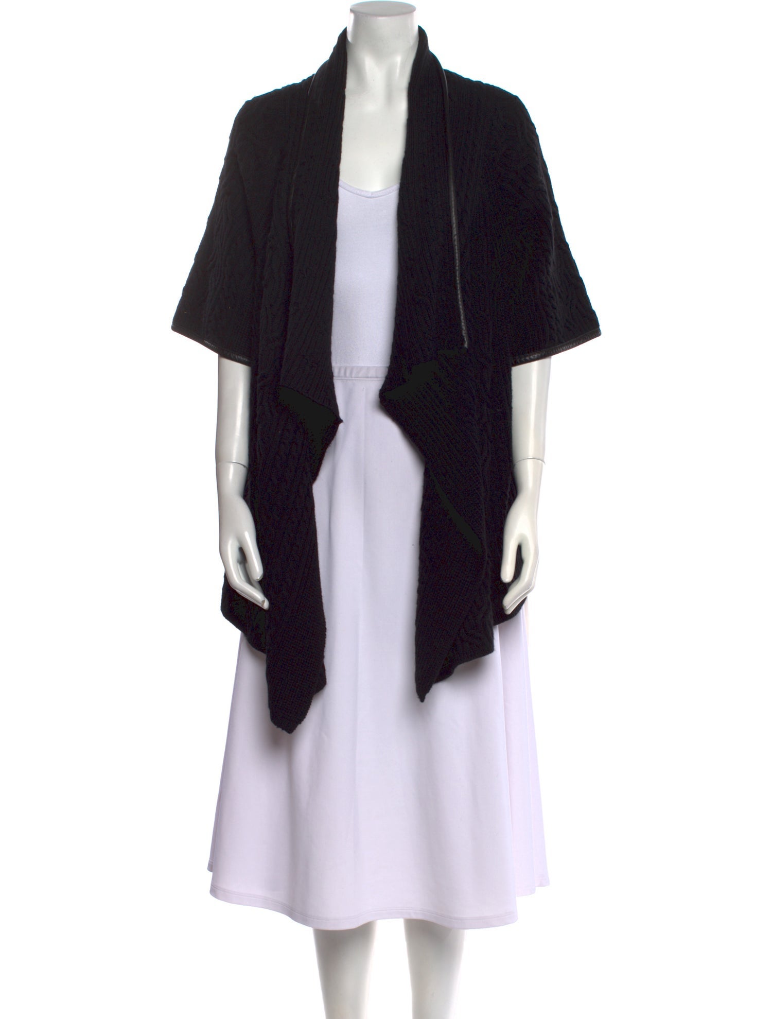 St. John Wool Open Front Sweater