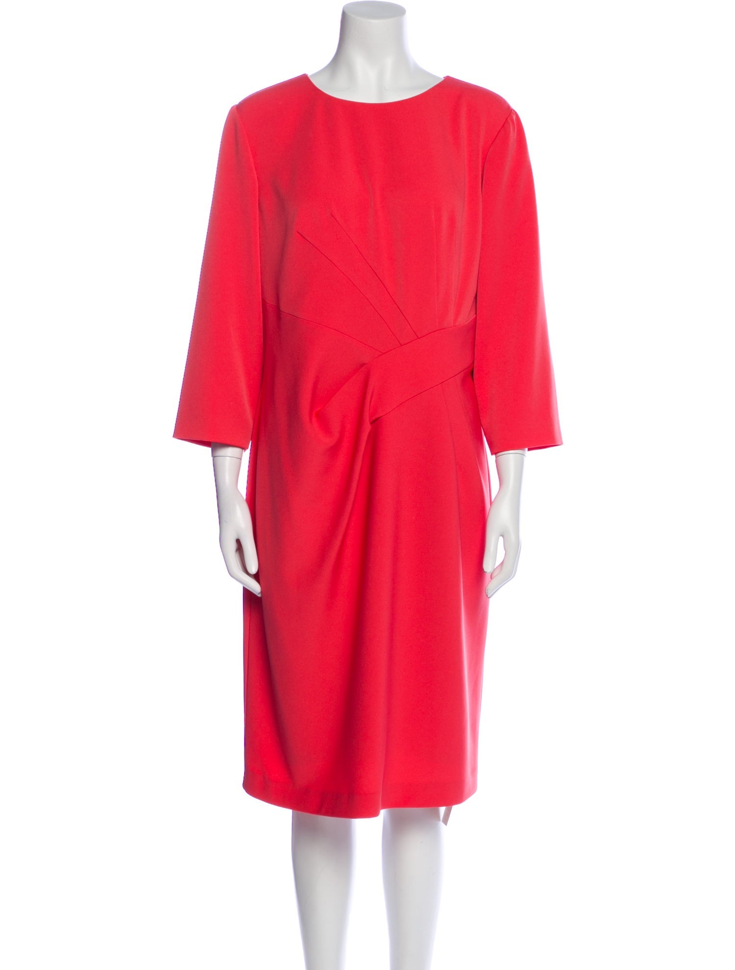 St. John Bateau Neckline Midi Length Dress