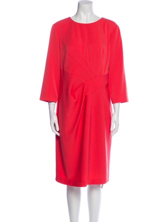 St. John Bateau Neckline Midi Length Dress