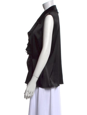 St. John V-Neck Sleeveless Blouse