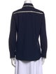 St. John Wool Long Sleeve Button-Up Top