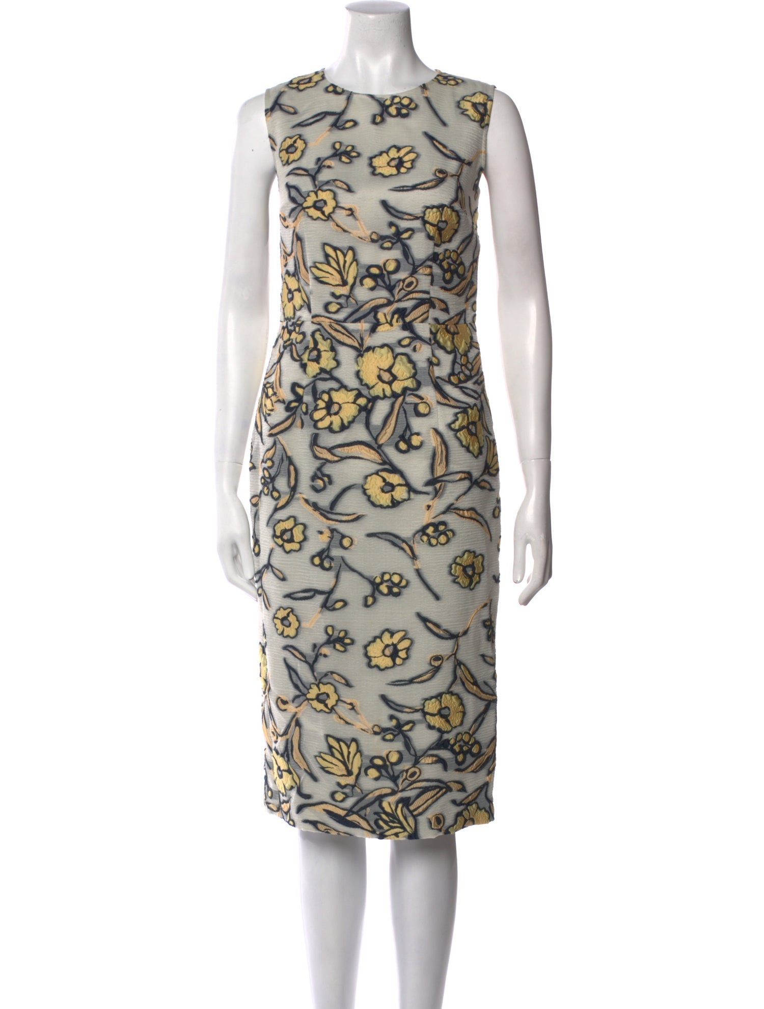 St. John Printed Midi Length Dress