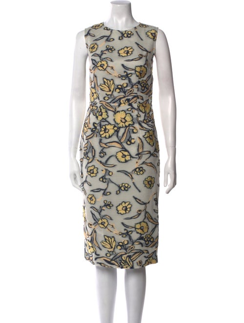 St. John Printed Midi Length Dress
