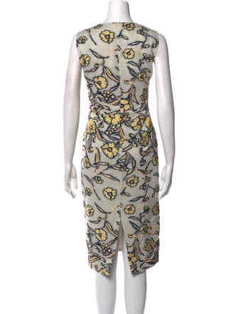 St. John Printed Midi Length Dress