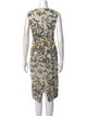 St. John Printed Midi Length Dress