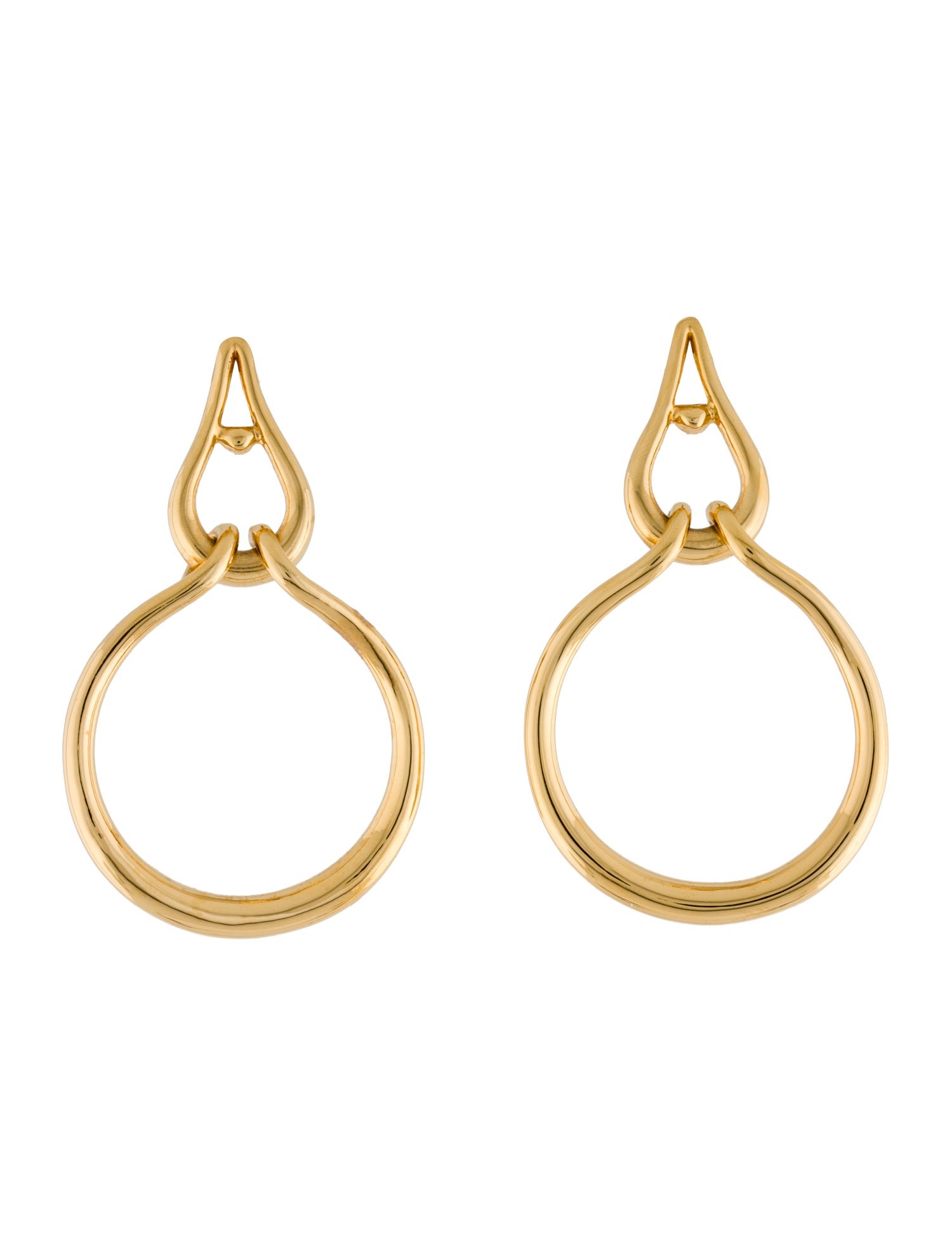 St. John Dangle Hoop Clip-On Earrings