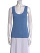 St. John Scoop Neck Sleeveless Top