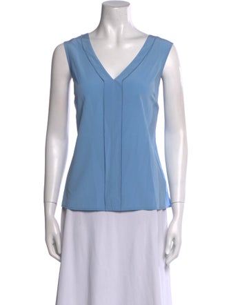 St. John Silk V-Neck Top