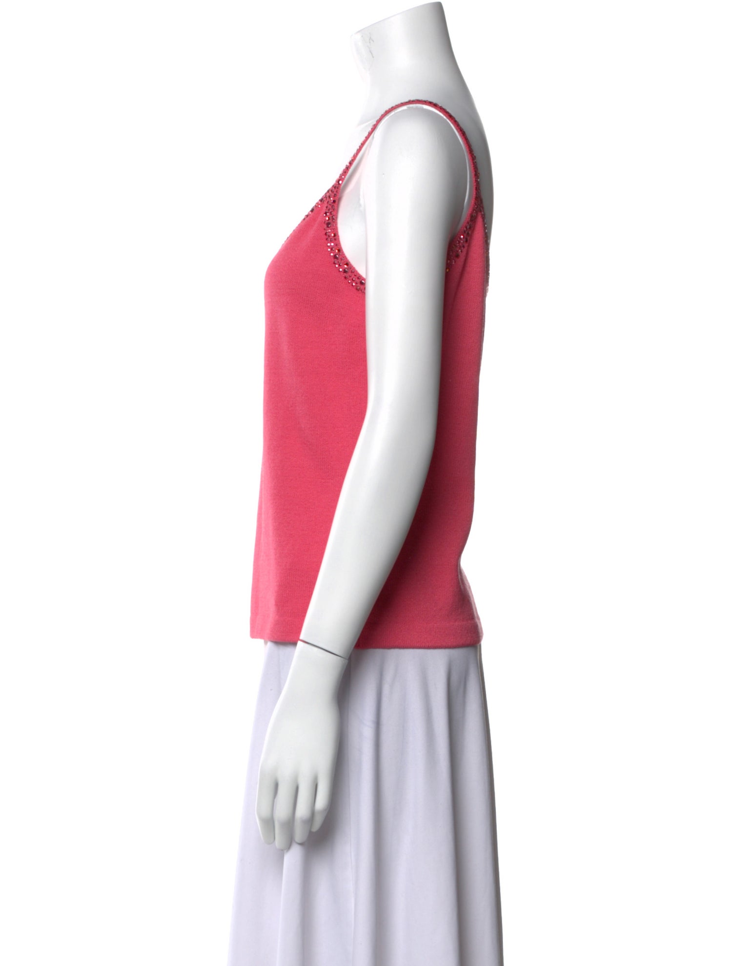 St. John Wool V-Neck Top