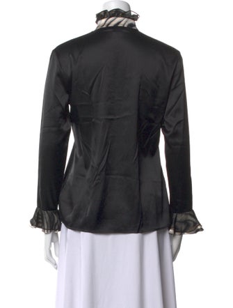 St. John Silk Mock Neck Blouse