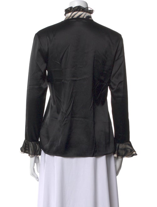 St. John Silk Mock Neck Blouse