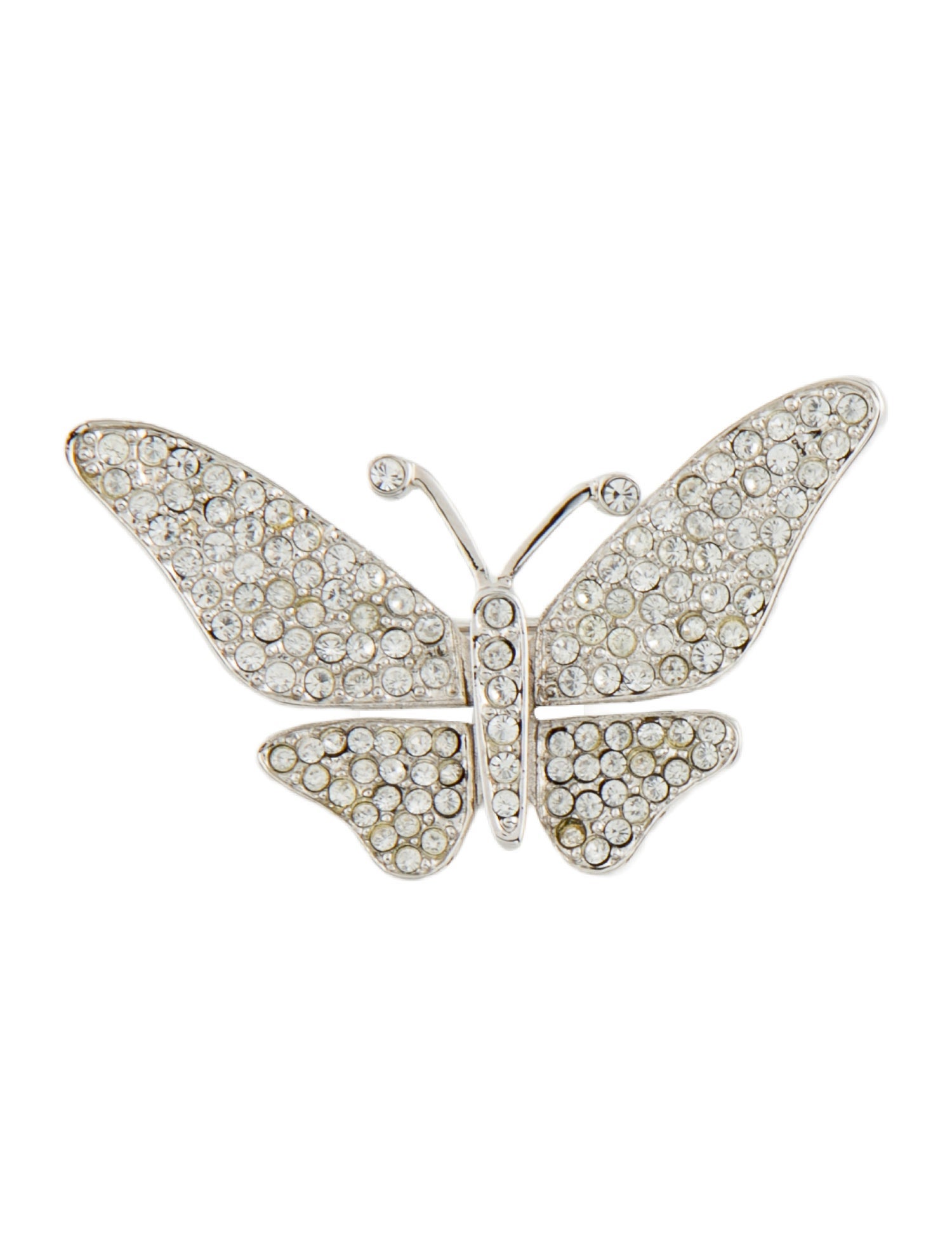 St. John Vintage Crystal Butterfly Pin Brooch