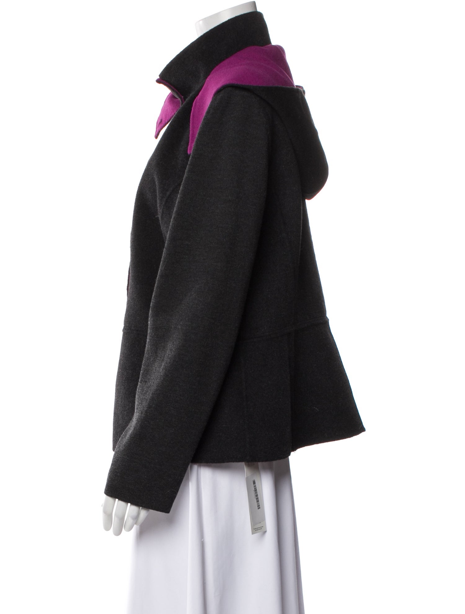 St. John Angora Colorblock Pattern Jacket