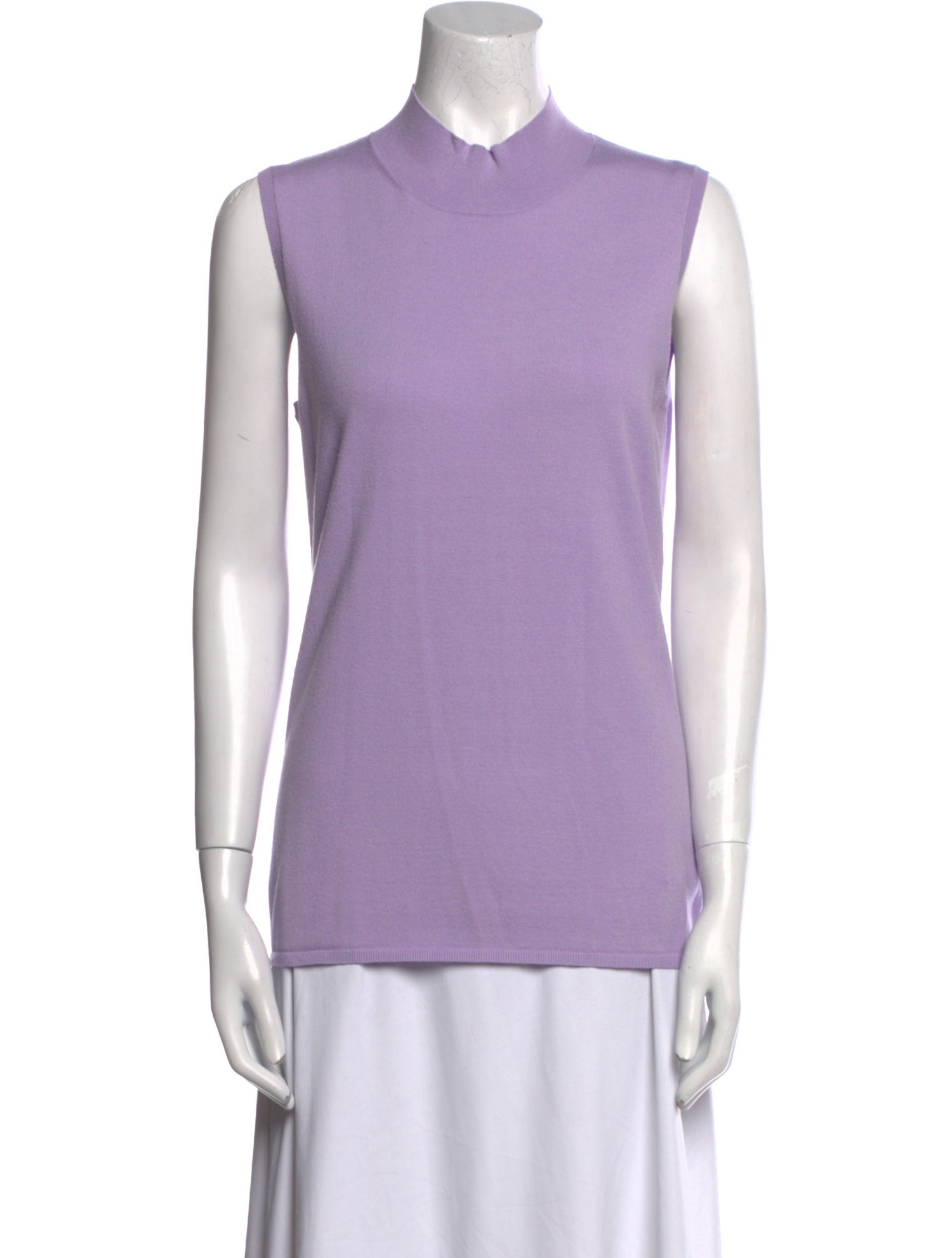St. John Nylon Mock Neck Top