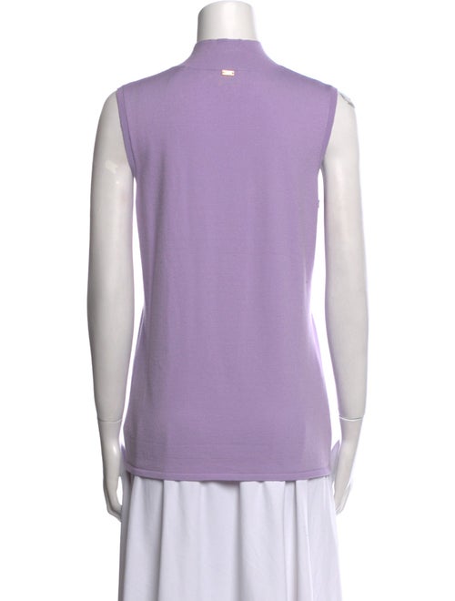 St. John Nylon Mock Neck Top