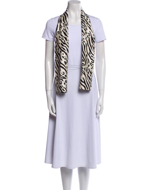 St. John Silk Animal Print Scarf