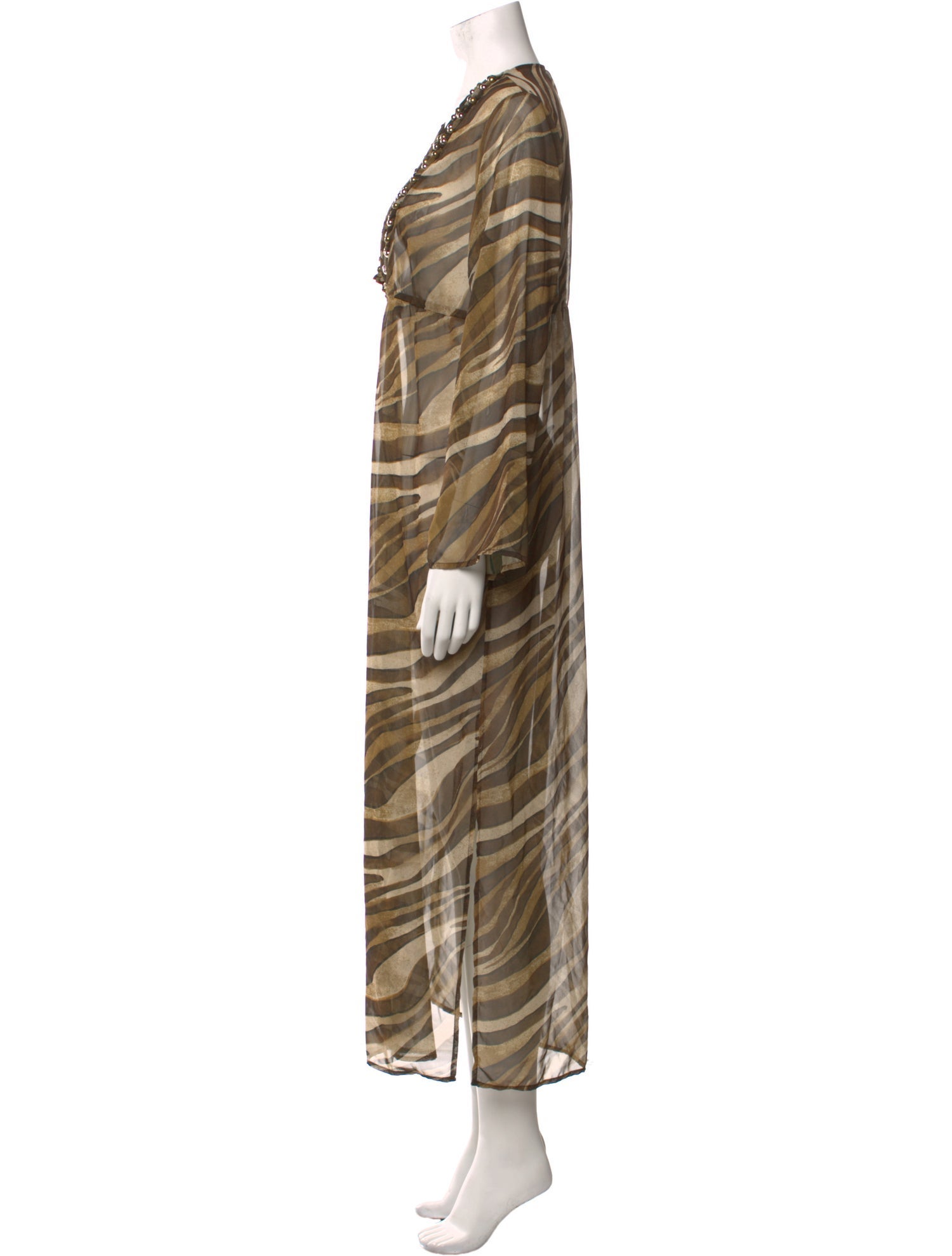 St. John Animal Print Long Dress
