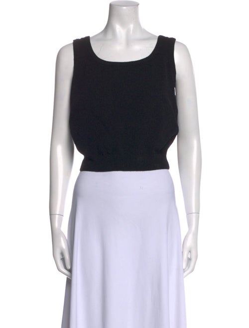 St. John Wool Scoop Neck Crop Top