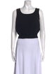 St. John Wool Scoop Neck Crop Top