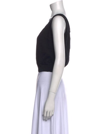 St. John Wool Scoop Neck Crop Top