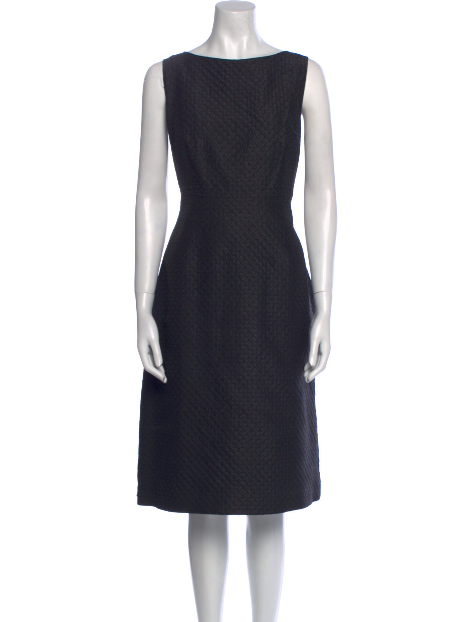 St. John Bateau Neckline Midi Length Dress