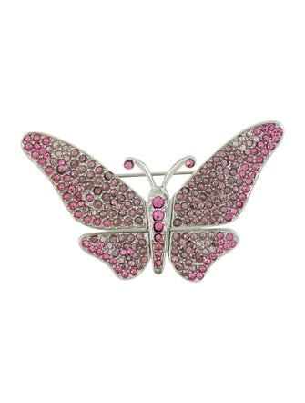St. John Crystal Butterfly Brooch