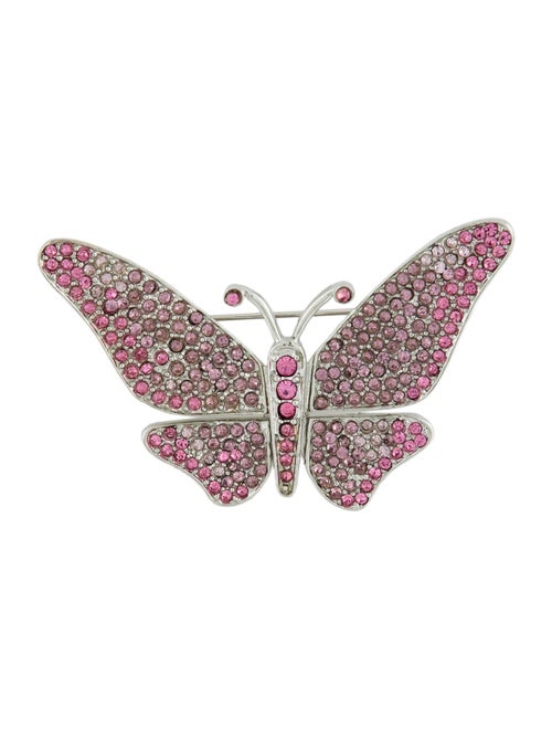 St. John Crystal Butterfly Brooch