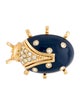St. John Crystal & Enamel Ladybug Pin Brooch