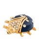 St. John Crystal & Enamel Ladybug Pin Brooch
