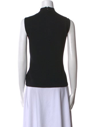 St. John Mock Neck Sleeveless Top