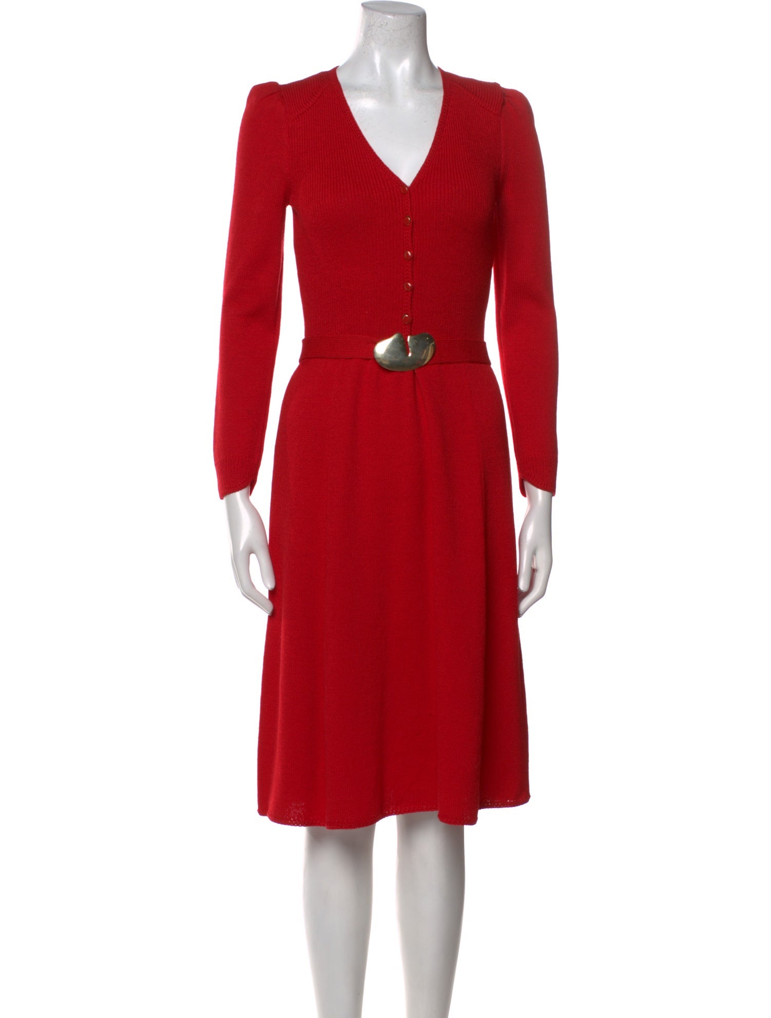 St. John Wool Knee-Length Dress