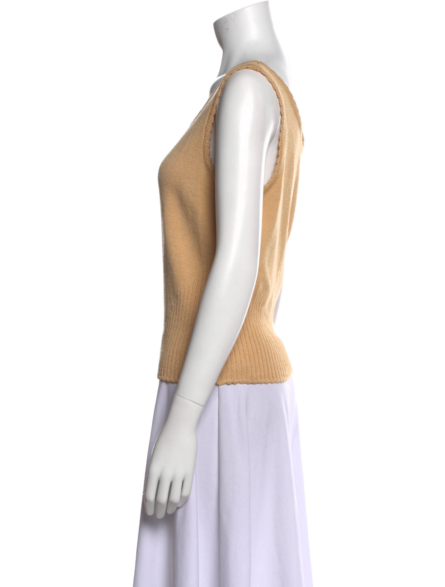 St. John Wool Scoop Neck Top