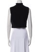 St. John Wool Mock Neck Crop Top