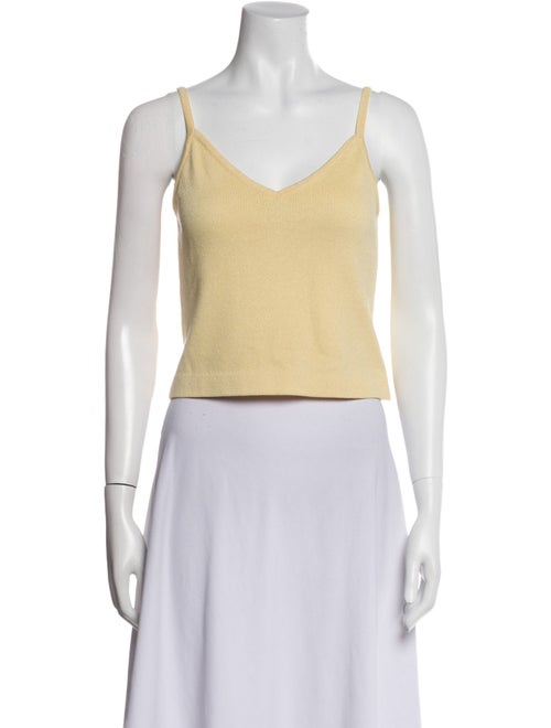 St. John V-Neck Sleeveless Crop Top