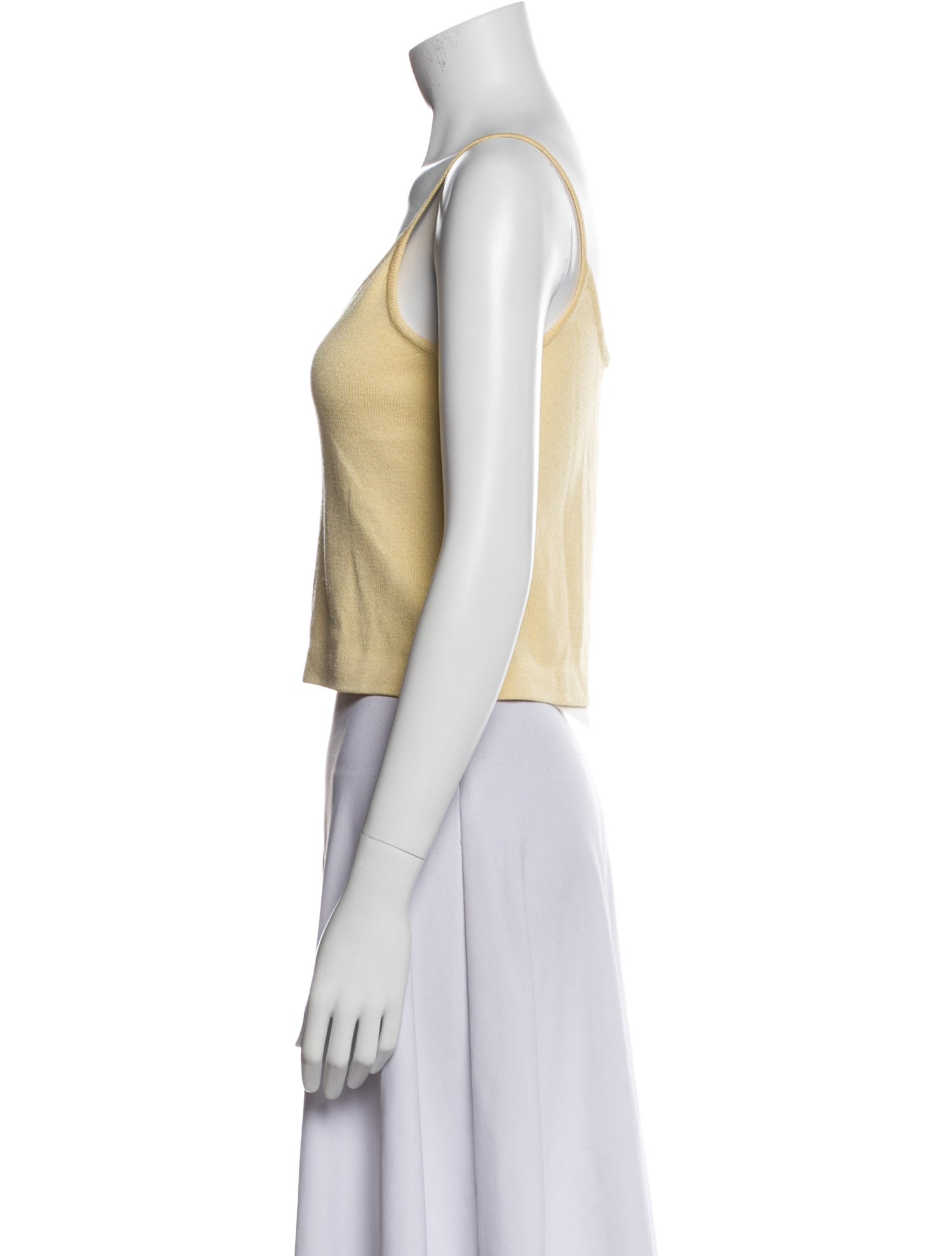 St. John V-Neck Sleeveless Crop Top